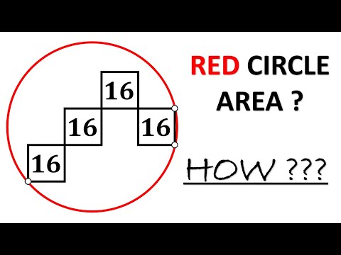 Can YOU Calculate The RED Circle’s Area? | Math Puzzle