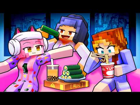 Huntrix SLEEPOVER in Minecraft!