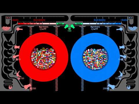 Worldwide Team Competition #7 - Marble Race Countries in Algodoo