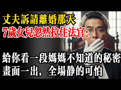 丈夫訴請離婚那天，7 歲女兒忽然拉住法官：法官阿伯，給你看一段媽媽不知道的秘密，畫面一出，全場靜得可怕！