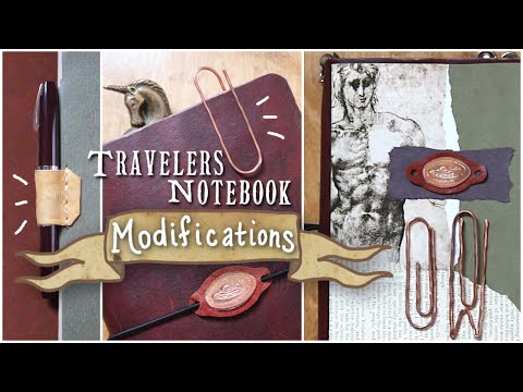 3 Simple DIY Travelers Notebook Modifications/ Hacks - DIY File Folder TN Dashboard with Pen Loop