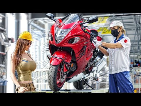 Inside Suzuki Hayabusa Factory in Japan🏍️Production line of Record-Breaking Motorcycle