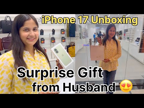Surprise gift from husband ♥️| iPhone 17 unboxing 😍