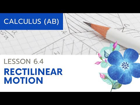 AP Calculus AB: Lesson 6.4 Rectilinear Motion