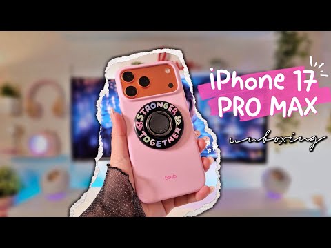 Cosmic Orange iPhone 17 Pro Max | Aesthetic Unboxing 🍊✨