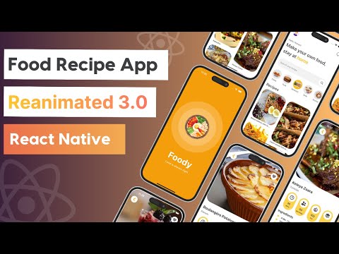 🔴 Build Food Recipe App in React Native Reanimated | React Native Projects | Beginner | Tutorial