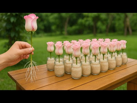 How to make roses sprout and root overnight! No cost.