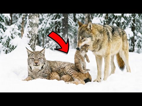 Рысь УМОЛЯЛА о помощи с котятами. Но то, что сделал ВОЛК, изменило всё!