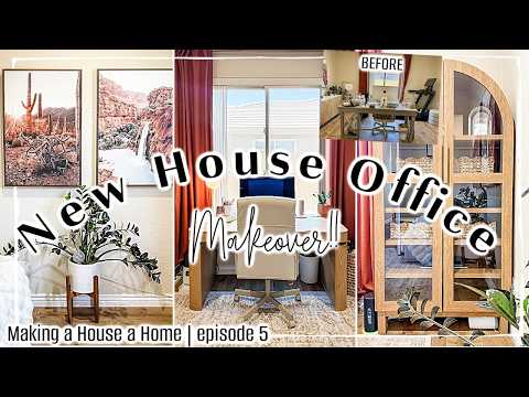 NEW HOUSE HOME OFFICE MAKEOVER!! Making a House a Home | episode 5