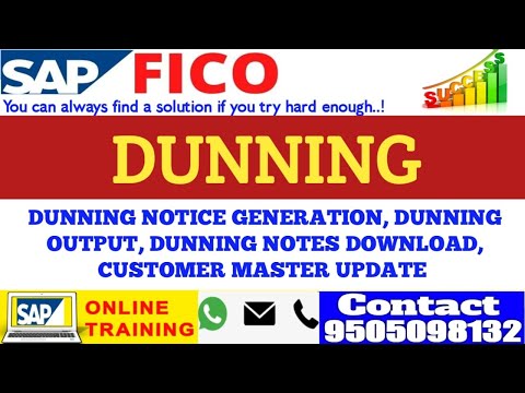SAP FICO|| Dunning|| Levels of Dunning || Dunning Run|| DUNNING LETTERS DOWNLOAD|| CUSTOMER MASTER