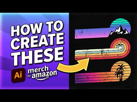🌞Horizontal Sunset T-Shirt Design Tutorial (Adobe Illustrator)