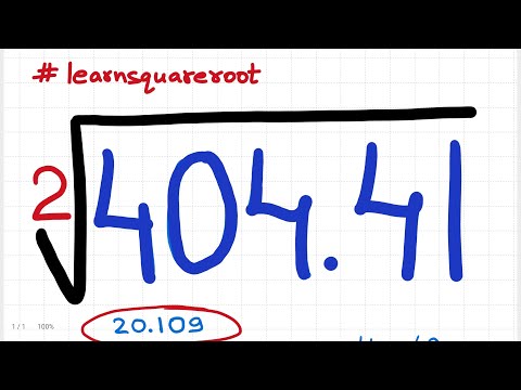 Square root of 404.41 | Square root of decimal number | long division method | √404.41