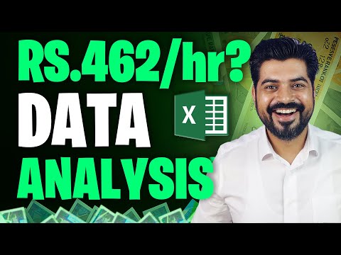 Excel Data Analysis work Rs. 462/hour❓ (Second Salary)