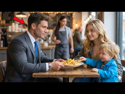 ‚Können wir Ihre Pommes teilen, Sir?‘ fragte eine alleinerziehende Mutter im Café – ohne zu ahnen,..