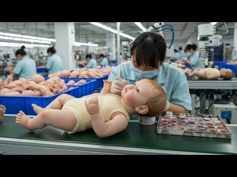 Inside China’s Reborn Baby Doll Factory: From Soft Vinyl to Realistic Doll Art (Full Process)