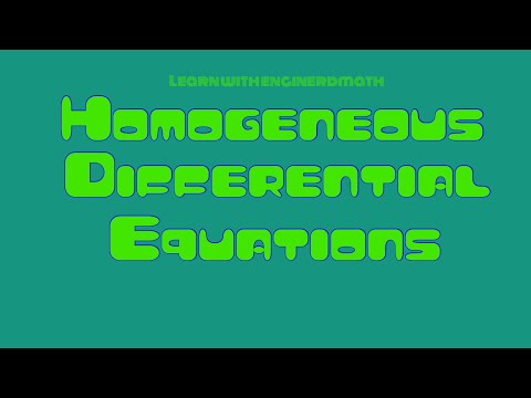 Homogeneous Differential Equations (Tagalog/Filipino Math)