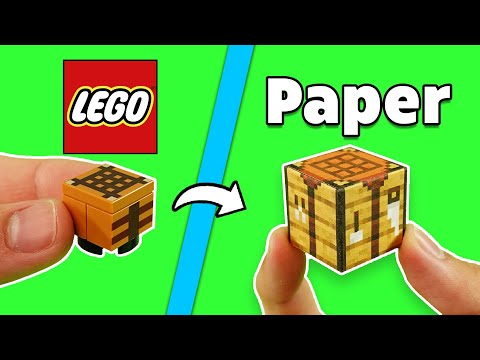 LEGO Minecraft VS Magnetic Paper Blocks
