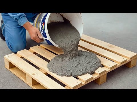 Not everyone knows this secret! Pour Cement into Wooden Pallets You will be amazed at the results 😱
