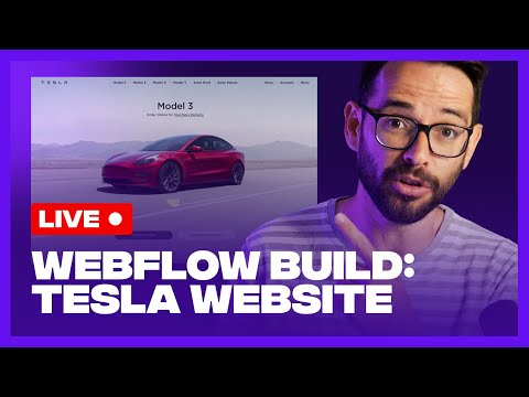 LIVE WEBFLOW designing Tesla's Website