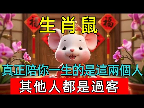 生肖鼠，真正陪你一生的是這兩個人，其他人都是過客！#生肖 #運勢 #命理 #屬相 #風水 #財運 #佛陀 #佛學 #佛法 #佛教 #修行 #智慧 #因果 #佛家