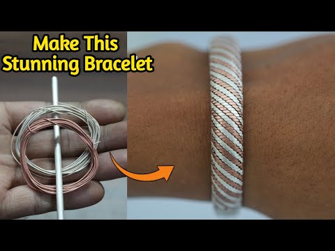 How to Make a Stylish Silver & Copper Wire Bracelet | Handmade Jewelry Tutorial