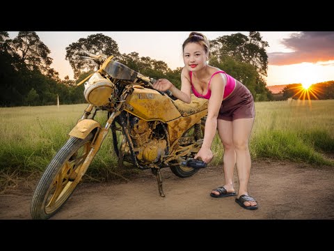 Timelapse :The genius girl spent 3 days repairing and restoring an old JAWA motorbike