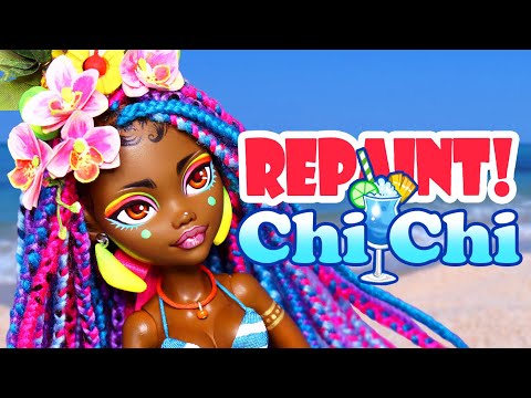 Repaint! Chi Chi 🌴🥥 Tropical Beach Vibes Custom Monster High Doll!