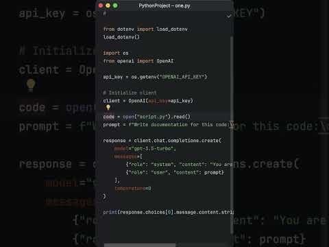 Generate Docs for your Code with AI #python #tutorial #docs
