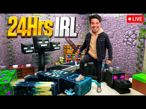 Part 5 - 24Hrs IRL MINECRAFT HARDCORE STREAM 😱 | GAMERFLEET