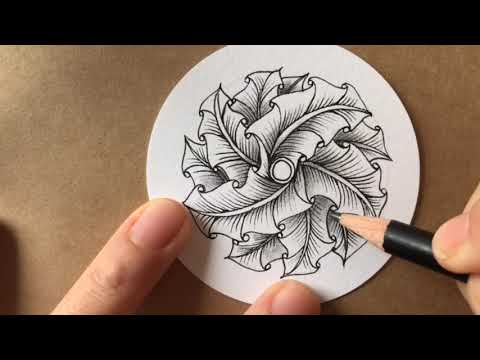 Inktober tangles 2020 Day17 “Dragonair”