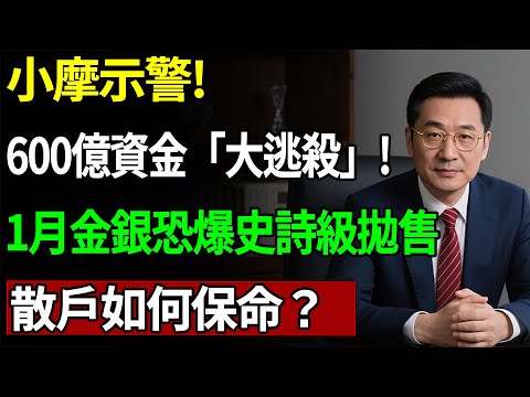 小摩示警600億資金「大逃殺」！1月金銀恐爆史詩級拋售，散戶如何保命？#黃金#白銀#摩根大通 #金價#理財#投資#晚年生活#晚年幸福#退休#退休生活#養老