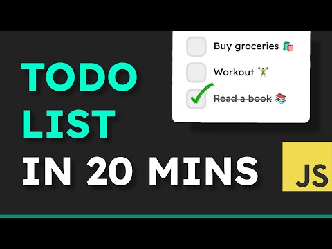 Build a To-Do List in 20 MINUTES with JavaScript