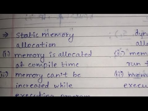 Different between Static Memory Allocation & Dynamic Memory Allocation in C Programming #coding #cs