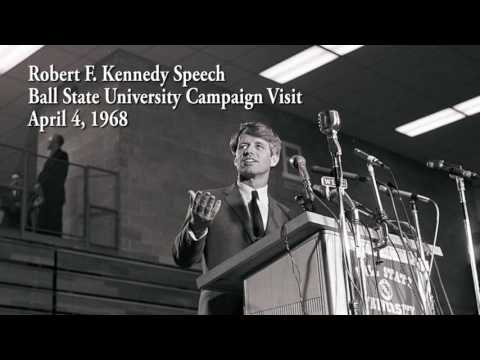 Robert F. Kennedy primary campaign address at Ball State University audio, 1968-04-04