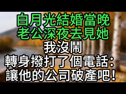 On the night of my beloved's wedding, my husband went to see her late at night. I didn't make a s...