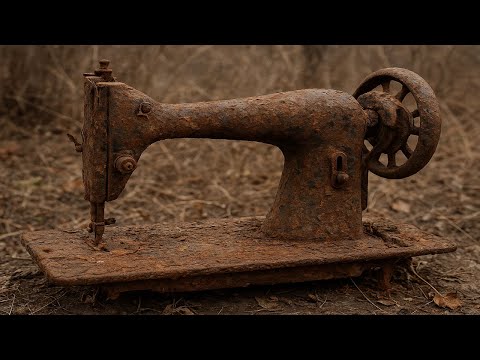 Complete Restoration of an Old Sewing Machine Damaged by Years of Neglect and Heavy Rust