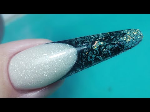 1️⃣5️⃣ Наращивание ногтей/Верхние формы/Выкладной френч на Верхние Формы/Фольга в дизайне ногтей.