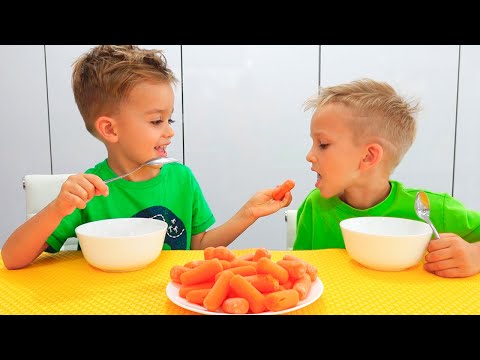 Yes Yes Vegetables Song with Vlad and Niki - Funny stories for kids