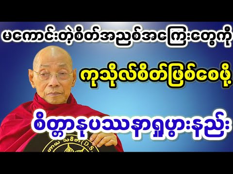 စိတ္တာနုပဿနာသတိပဌာန်-ပါမောက္ခချုပ်ဆရာတော်ဒေါက်တာနန္ဒမာလာဘိဝံသ