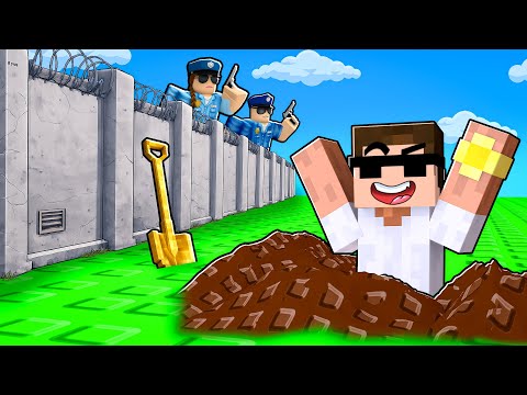Digging Prison to Escape in Roblox..