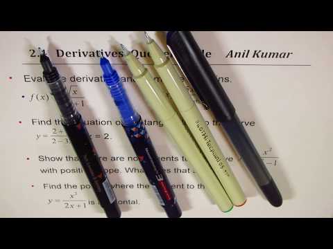 Derivatives with Quotient Rule Calculus MCV4U Practice Pen