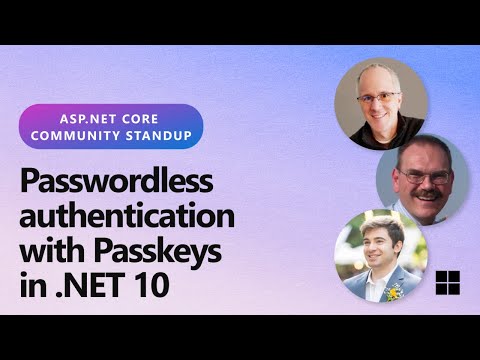 ASP.NET Community Standup - Passwordless authentication with Passkeys in .NET 10