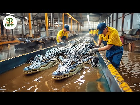 How Australia Farmers Raise Millions of Giant Crocodiles to Get Meat | Processing Factory