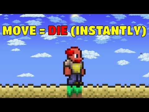 Terraria Master Mode, but I must ALWAYS touch grass...