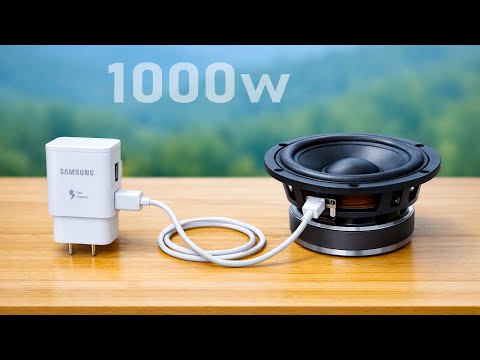 DIY Powerful Ultra Bass Amplifier Samsung Charger , No IC , Simple Circuit