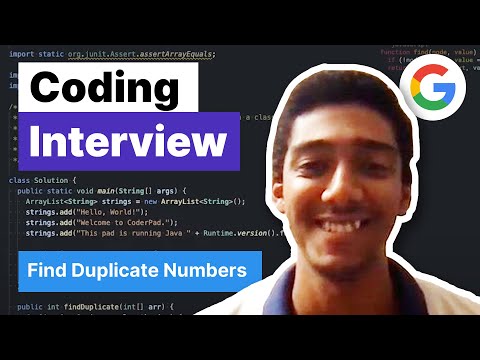 [DEPRECATED] Software Engineering Mock Interview: Find the Duplicate Number (with Google SWE)