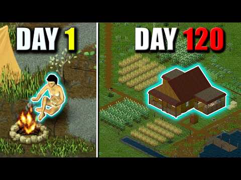 I Survived 120 Days In The WILDERNESS - Project Zomboid With NO LOOT