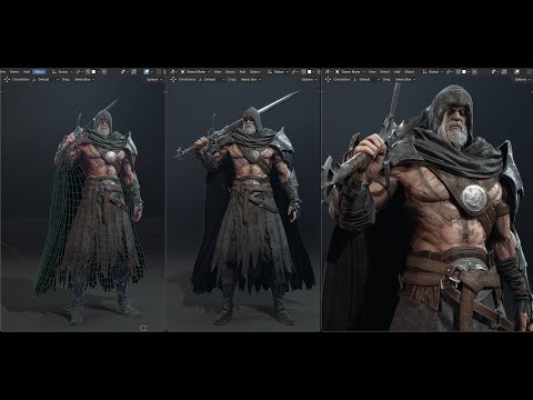Dark Warrior Character modeling with Blender from A to Z