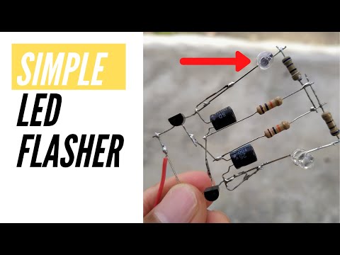 Simple LED Flasher with BC547 Transistor