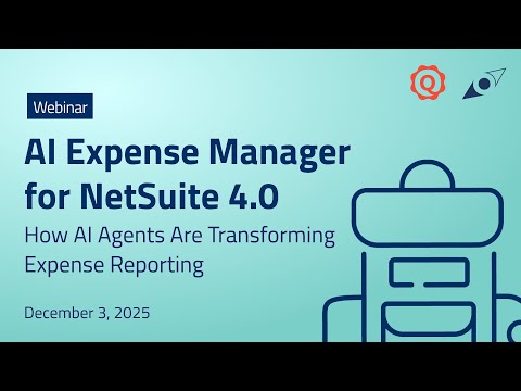 Webinar AI Expense Manager for NetSuite